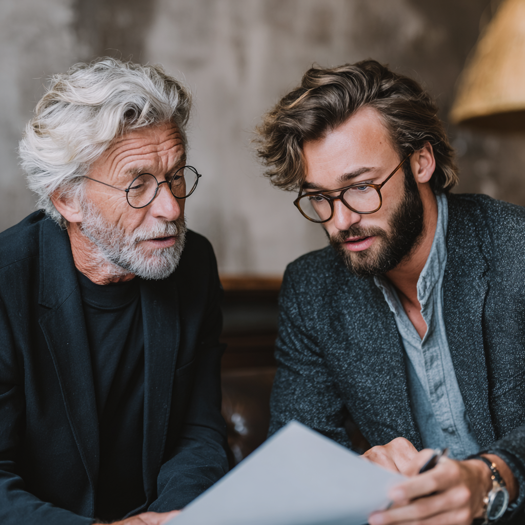 Older adults receiving guidance and mentorship in personal development